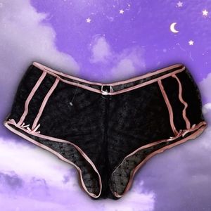 Cute Goth Lace Plus Sized Panties